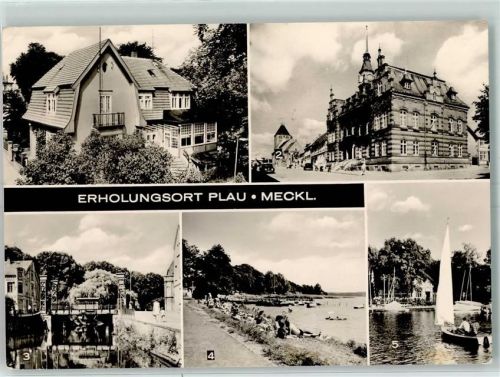 Plau Jugendherberge Walter Husemann Rathaus Marktplatz Schwimmbad Plauer See Seglerheim