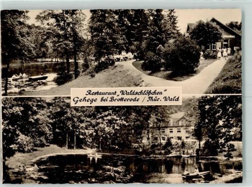 Brotterode Gasthaus Waldschlößchen Weiher Ruderboot
