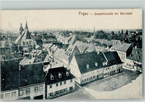 Pegau 1913 Ansicht Oberstadt