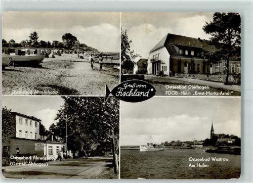 Ahrenshoop Strand Hafen FDGB Heim Ernst Moritz Arndt