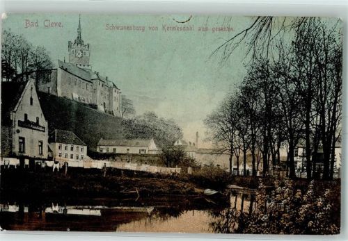 Cleve 1910 Schwanenburg von Kermesdahl aus gesehen