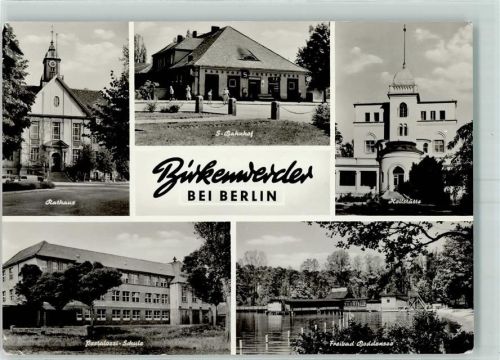 Birkenwerder Rathaus S-Bahnhof Heilstätte Pestalozzi Schule Freibad Boddensee