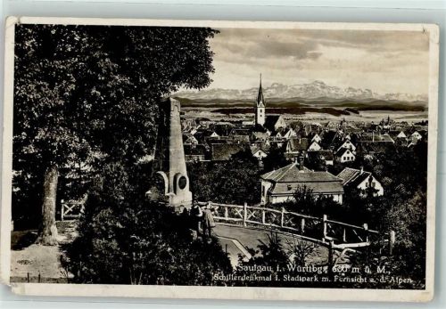 Saulgau Stadtpark Schillerdenkmal