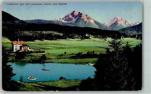 Igls mit Lansersee Serles und Hbicht Ruderboot