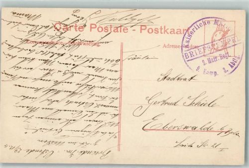 Ostende Kaiserl. Marine 2. Matr. Regt. 9. Komp. 3. Abtlg. Chalet Royal et la digue