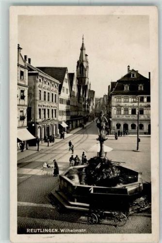 Reutlingen Wilhelmstraße Brunnen Kirche