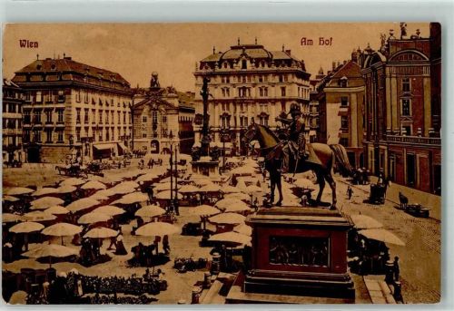 Wien Am Hof Radetzky-Monument Marktszene