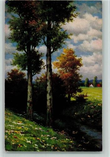 Nr. 1257 von Hoy - Frühling Landschaft AK Degi Künstlerkarte