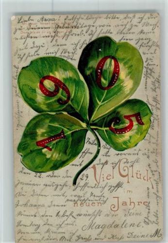 Neujahr 1905 Glücksklee
