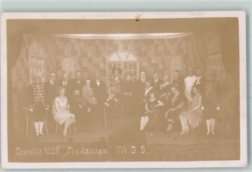 Markneukirchen 1928 Operette 1928 Pleitanien M.G.5. Schauspieler Bühne Ort lt. Fotograf