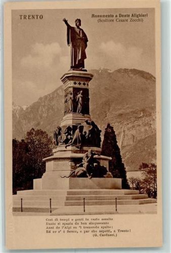 Trento Denkmal Daute Alighieri