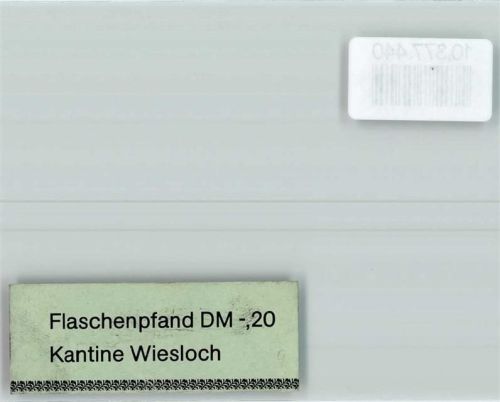 Wiesloch Pfandgutschein Kantine Wiesloch