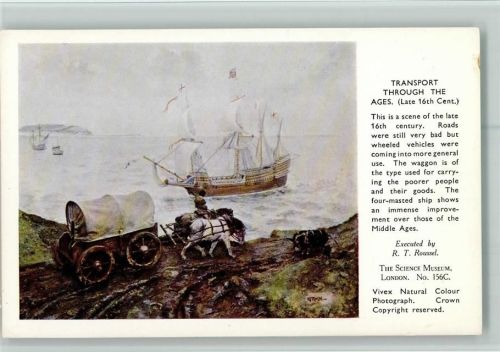Handel Land u. Wasser -Transport trough the ages - The Science Museum London Nr. 156C AK