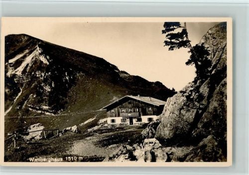 Tegernsee Wallberghaus u. Hüttenstempel ca 1938 AK
