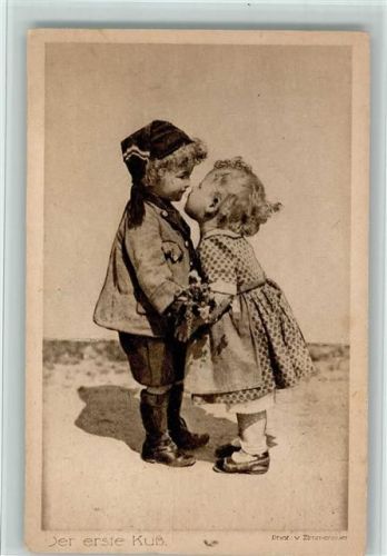 1918 Der erste Kuß - von Prof. v. Zimmerauer - Kinderpoesie