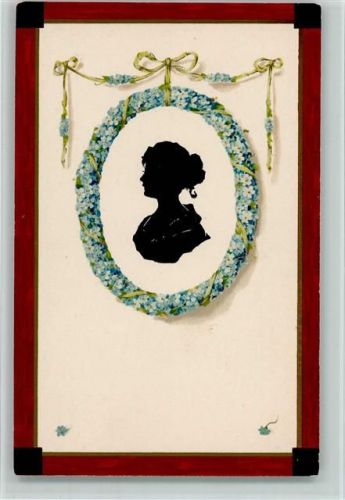 Serie 1488 Aus der Zeit der Silhouette , gute Erhaltung - Vergissmeinnicht