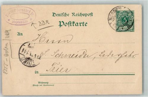 Nossen 1899 Ganzsache