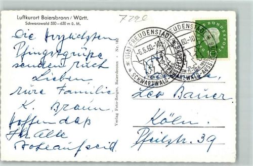 Freudenstadt Schwarzwald-Ausstellung 11. - 20. Juni 1960