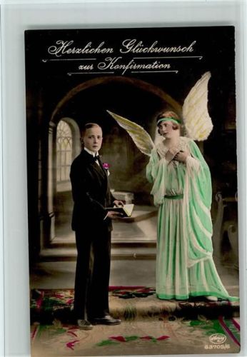 Amag Serie 63705-6 - handcoloriert - Schutzengel, sehr gute Erhaltung