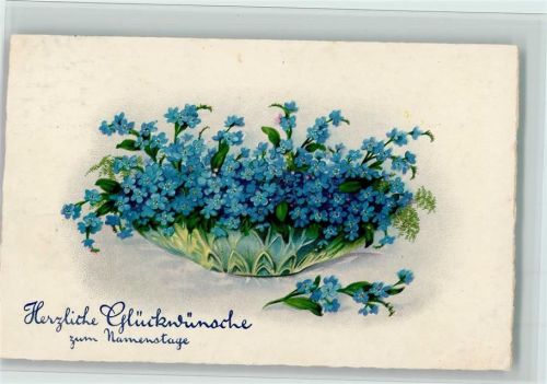 1935 Namenstag - Blumenschale AK