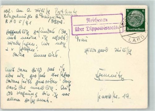 Reichenau Landpoststempel über Dippoldiswalde