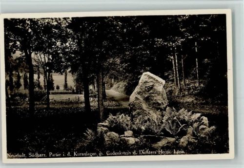 Neustadt Gedenkstein des Dichters Herman Löns ca 1938 AK