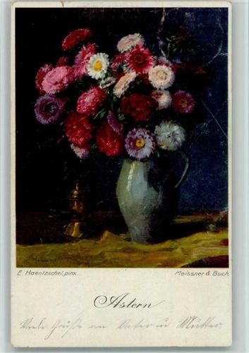 Serie 2302 sign Haentzschel - Blumenvase Astern