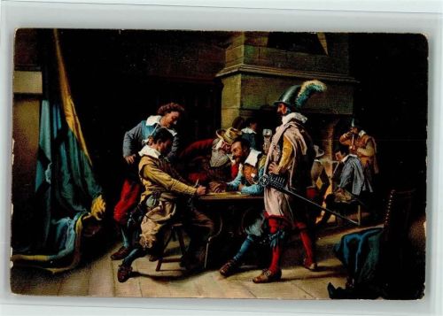 29192 - Ernest Meissonier "Würfelspiel der Soldaten" AK Stengel + Co