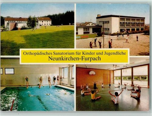 Neunkirchen 1986 Orthopädisches Sanatorium für Kinder - Spielplatz, Schwimmbad, Turnhalle