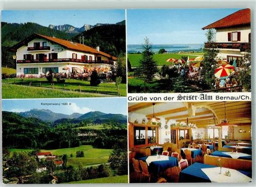 Aschau Gasthaus Seiseralm Gastraum Gartenterrasse Kampenwand