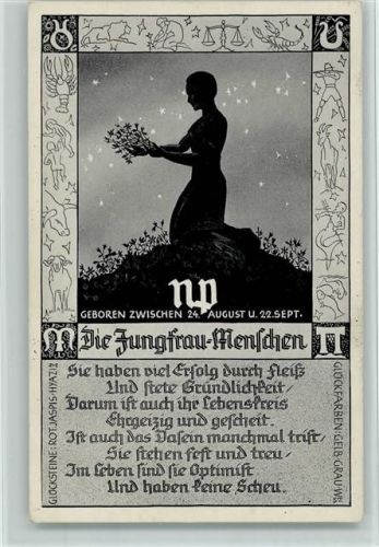 Die Jungfrau Menschen AK Sternzeichen