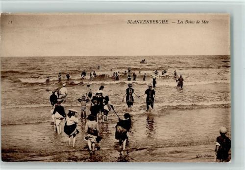 Blankenberghe 1909 Badeleben Les Bains de Mer, gute Erhaltung AK