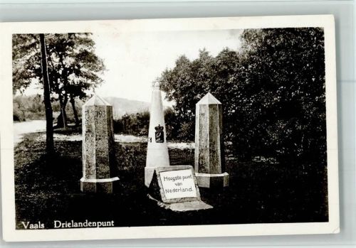 Vaals 1956 Dreiländerpunkt mit Grenzsteinen AK Gute Erhaltung