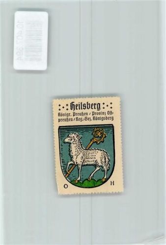 Heilsberg Vignette Wappen Kaffee Hag 1920-1940 Schaft Bischofsstab
