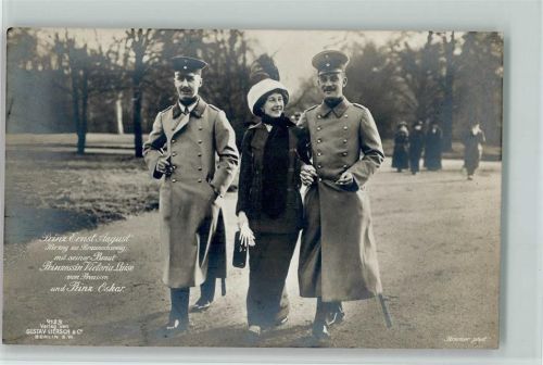 1913 Liersch 4123 - Prinz Ernst August mit seiner Braut und Prinz Oskar