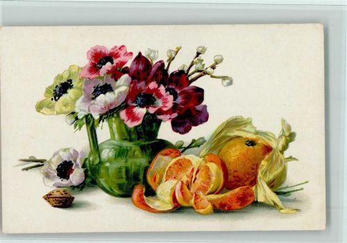 Blumenvase, Früchte , gute Erhaltung AK