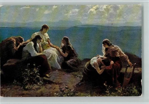 3. Serie Bild 9 Bilder aus dem Alten Testament, sign Leinweber