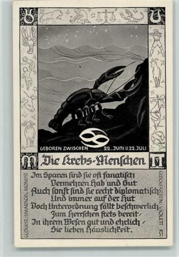 Die Krebs Menschen, gute Erhaltung AK