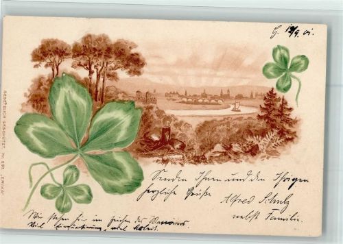 1901 Serie Verlag Erika 691 - Kleeblätter, Stadtbild AK