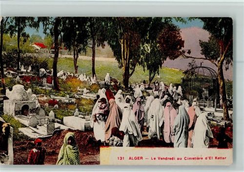 Alger - Verschleierte Frauen auf dem Friedhof - Le Vendredi au Cimetire d`El Kettar