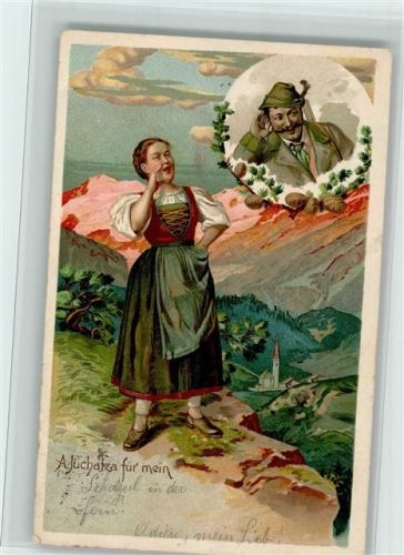 1901 Verlag Trenkler Serie 4A "Für mein Schatz" Nr. 1 - Trachten - gute Erhaltung