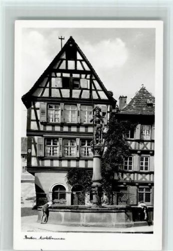 Bretten Der Marktbrunnen Fachwerkhaus