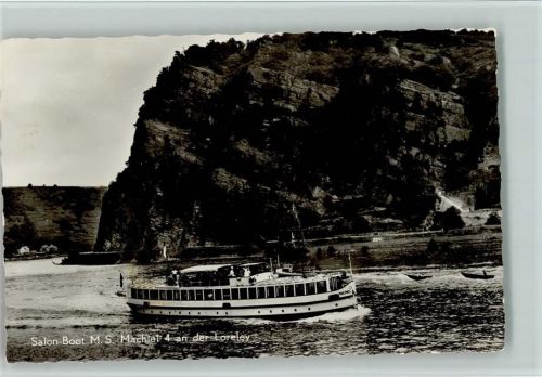 1959 Salonschiff M.S. Machtel an der Loreley AK