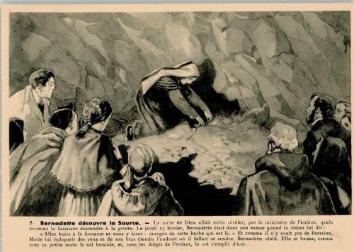 1925 Nr. 7 Bernadette decouvre la Source