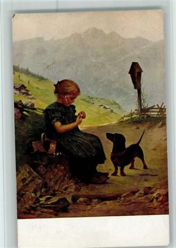 sign Kleehas - Treue Freunde - Dackel - Verlag Seemann Nr. 120 AK E. A. Seemann 1916