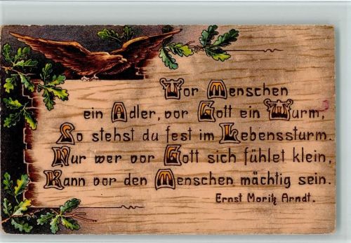 Holzbrand Imitation - Spruch von Moritz Arndt