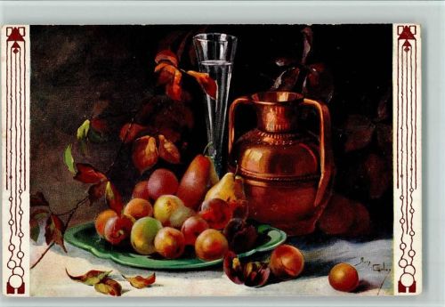 Stilleben - Früchte, Karaffe - TSN Serie 473 Nr. 6 AK