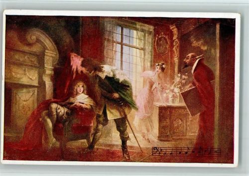 serie 893-5 - Die Hochzeit des Figaro - Operette BKW - sign Schlimarski Wiener Kunst Künstlerkarte