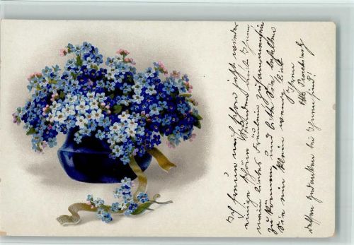 Serie 2475 - Blumenvase mit Vergissmeinnicht AK