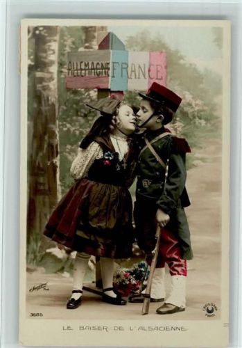 Frankreich Freundschaft - Le Baier de Alsacienne, gute Erhaltung AK Fotokünstler